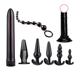 Анально-вагинальный набор из 8 предметов - Черный - Анальные игрушки X0000585-3 фото