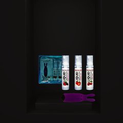 Набір з 3-х смаків стимулювального лубриканту Amoreane Med (3×10мл) і віброкулі Adrien Lastic Purple SO6019 фото