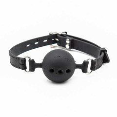БДСМ кляп с силиконовой шариком - Черный – Садо-мазо X0000765-1 фото