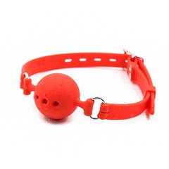 БДСМ кляп із силіконовою кулькою - Червоний - Садо-мазо X0000765-2 фото