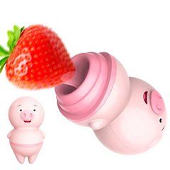 Вибратор "язык" для клитора и сосков Свинка USB - Розовый – Вибраторы X0000324 фото