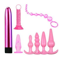 Анально-вагінальний набір із 8 предметів - Рожевий - Анальні іграшки X0000585-2 фото