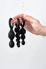 Набор анальных игрушек Satisfyer Plugs black (set of 3) - Booty Call, макс. диаметр 3 см SO2323 фото
