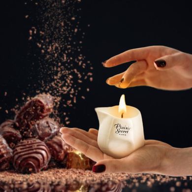 Масажна свічка Plaisirs Secrets Chocolate (80 мл) подарункова упаковка, керамічний посуд SO1845 фото