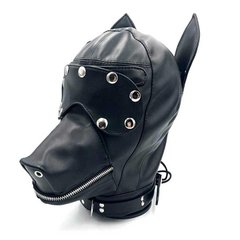 Бондажный шлем-маска "Пёс" - Черный – Садо-мазо X00000219 фото