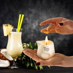 Масажна свічка Plaisirs Secrets Pineapple Mango (80 мл) подарункова упаковка, керамічний посуд SO1852 фото
