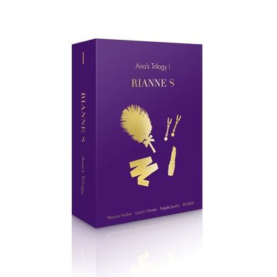Романтичний подарунковий набір RIANNE S Ana's Trilogy Set I: помада-вібратор, затискачі, пов'язка SO3855 фото