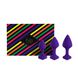 Набір силіконових анальних пробок FeelzToys - Bibi Butt Plug Set 3 pcs Purple SO5064 фото 2