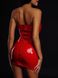 Сукня лакована червона "Спокусниця Марго" М, блискавка на всю довжину позаду SO3916 фото 3