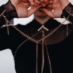 Ожерелье-воротник Bijoux Indiscrets Desir Metallique Collar - Black SO2665 фото