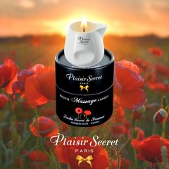 Массажная свеча Plaisirs Secrets Poppy (80 мл) подарочная упаковка, керамический сосуд SO1856 фото