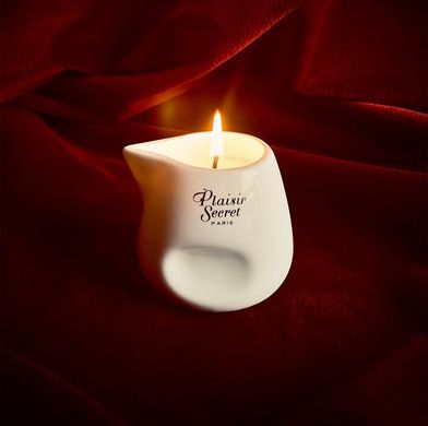 Масажна свічка Plaisirs Secrets Red Wood (80 мл) подарункова упаковка, керамічний посуд SO1859 фото
