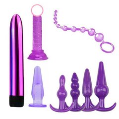Анально-вагинальный набор из 8 предметов - Сиреневый – Анальные игрушки X0000585-1 фото