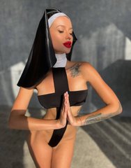 Эротический костюм-крест монашки “Откровенная Лана” L SO4451 фото